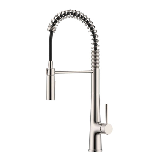 Ruvati RVF1232 Seneca Single-Handle Pull-Down Kitchen Faucet with Pre-Rinse Sprayer in Stainless Steel