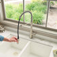Ruvati RVF1232 Seneca Single-Handle Pull-Down Kitchen Faucet with Pre-Rinse Sprayer in Stainless Steel