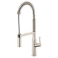 Ruvati RVF1233 Bianca Single-Handle Tall High-Arc Commercial Kitchen Faucet with Pre-Rinse Sprayer in Brushed Nickel finish