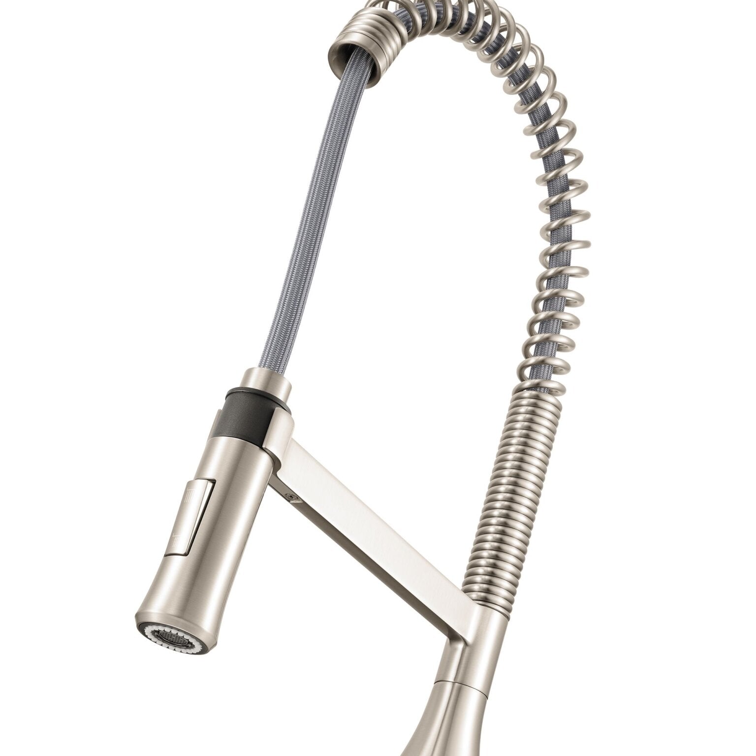 Ruvati RVF1233 Bianca Single-Handle Tall High-Arc Commercial Kitchen Faucet with Pre-Rinse Sprayer close-up