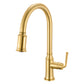 Ruvati RVF1234 Simoni Single-Handle Pull-Down Kitchen Faucet — Traditional Farmhouse Style in Brushed Gold finish
