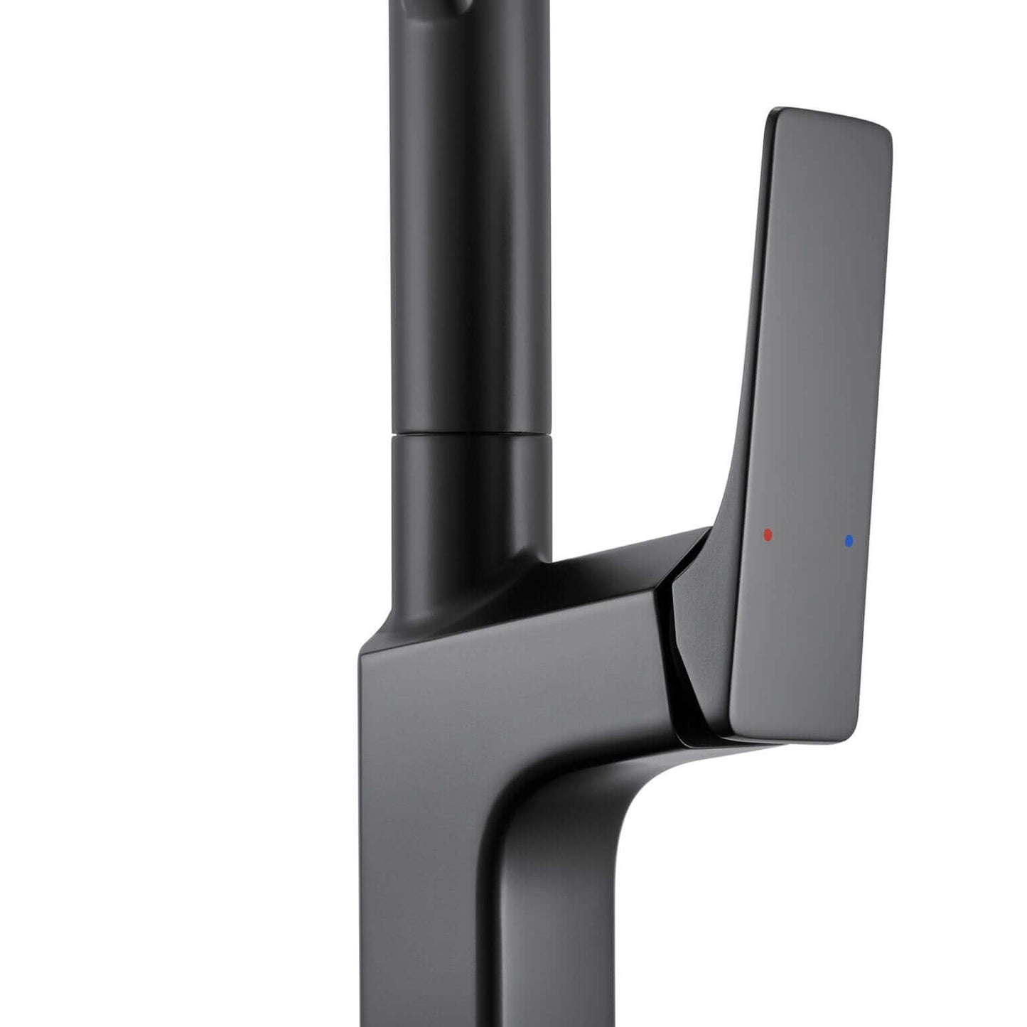 Ruvati RVF1236 Seneca Single-Handle Spring Pull-Down Kitchen Faucet with Pre-Rinse Sprayer in Matte Black finish