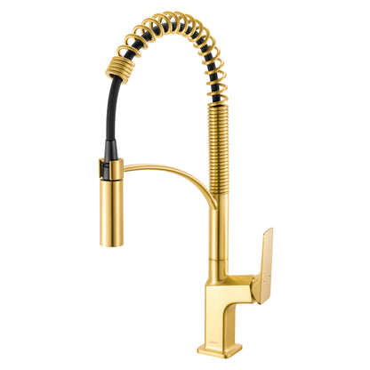 Ruvati RVF1236 Seneca Single-Handle Spring Pull-Down Kitchen Faucet with Pre-Rinse Sprayer