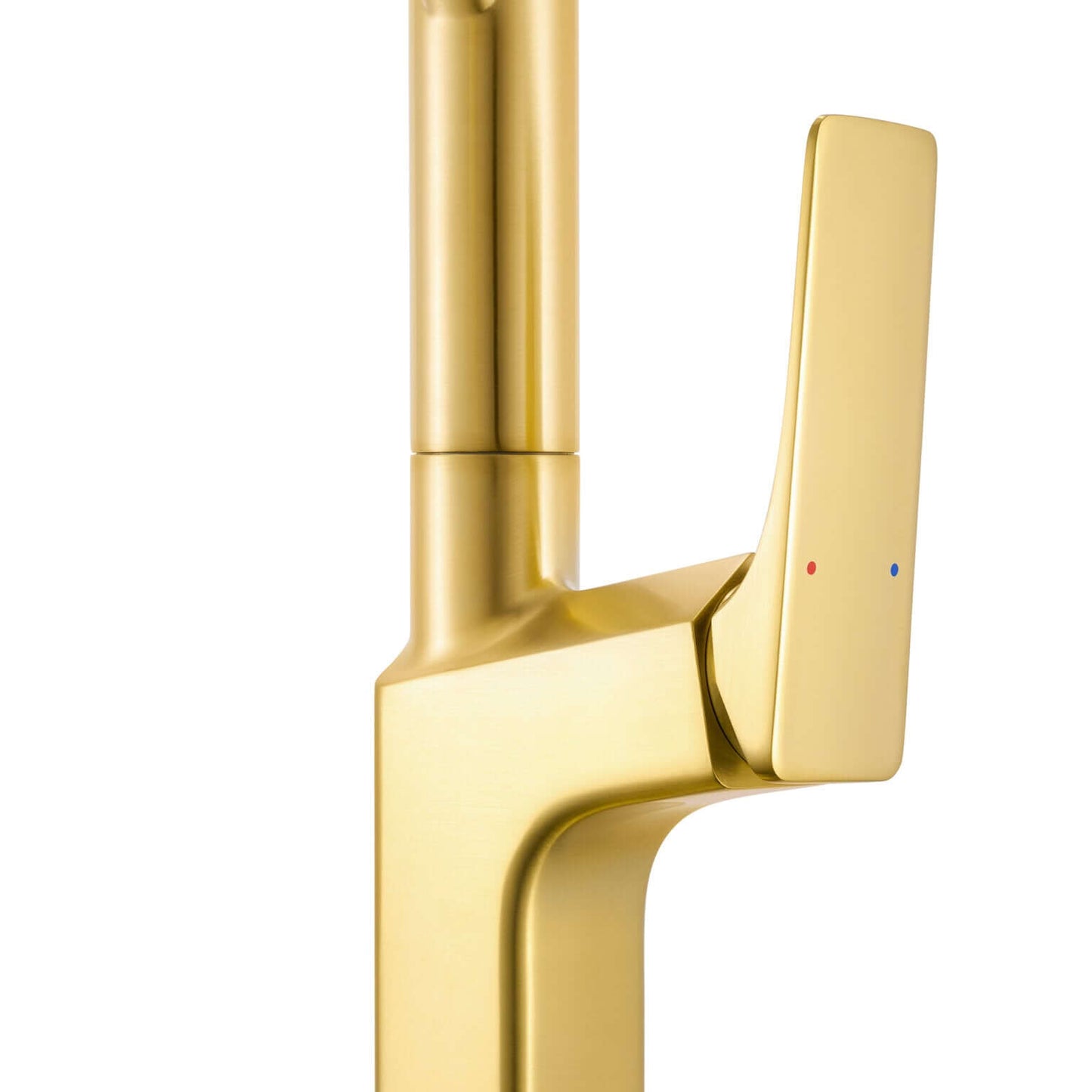 Ruvati RVF1236 Seneca Single-Handle Spring Pull-Down Kitchen Faucet with Pre-Rinse Sprayer in Brushed Gold finish