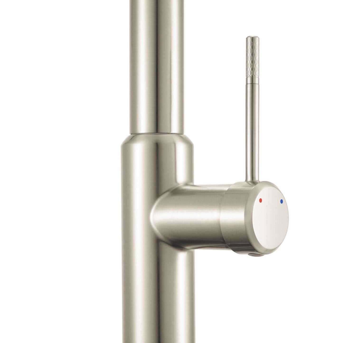 Ruvati RVF1237 Vestia Single-Handle Pull-Down Kitchen Faucet with Knurl Detail in Stainless Steel finish