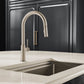 Ruvati RVF1237 Vestia Single-Handle Pull-Down Kitchen Faucet with Knurl Detail