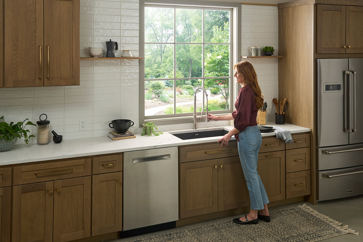 Ruvati RVF1238 Seneca Single-Handle Pre-Rinse High-Arc Kitchen Faucet in Stainless Steel