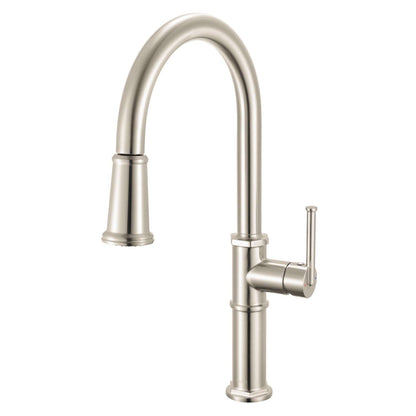 Ruvati RVF1239 Idris Single-Handle Pull-Down High-Arc Gooseneck Kitchen Faucet in Stainless Steel finish
