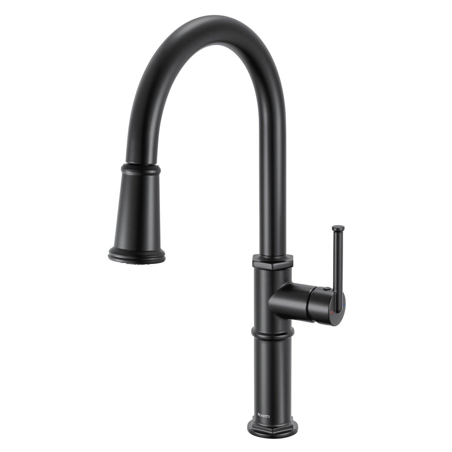 Ruvati RVF1239 Idris Single-Handle Pull-Down High-Arc Gooseneck Kitchen Faucet