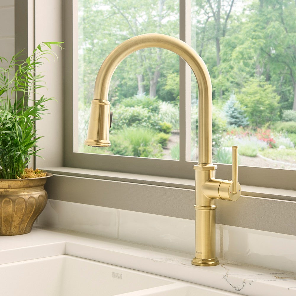 Ruvati RVF1239 Idris Single-Handle Pull-Down High-Arc Gooseneck Kitchen Faucet