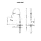 Ruvati RVF1242 Carina Single-Handle Flexible Hose Kitchen Faucet in Stainless and Black