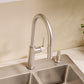 Ruvati RVF1248 Isola Single-Handle Pull-Out Kitchen Faucet with Knurl Detail