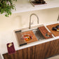 Ruvati RVF1248 Isola Single-Handle Pull-Out Kitchen Faucet with Knurl Detail
