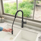 Ruvati RVF1248 Isola Single-Handle Pull-Out Kitchen Faucet with Knurl Detail