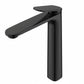 Ruvati RVF5136 Este Single-Handle Tall Vessel Bathroom Faucet in sleek black finish.