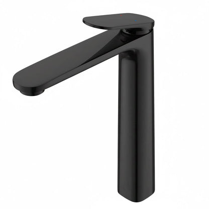 Ruvati RVF5136 Este Single-Handle Tall Vessel Bathroom Faucet in sleek black finish.