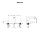 Ruvati RVF5231 Tropea Two-Handle Widespread Bathroom Faucet in Brushed Nickel technical drawing dimensions