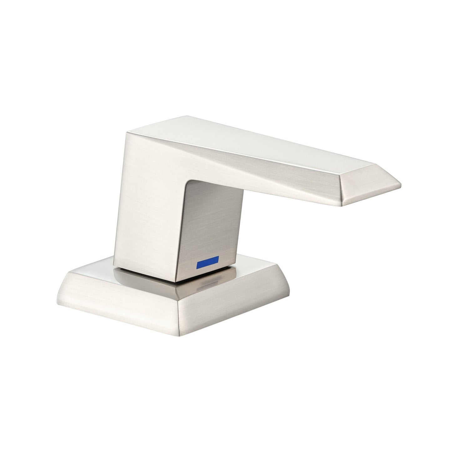 Ruvati RVF5231 Tropea Two-Handle Widespread Bathroom Faucet in Brushed Nickel, showcasing sharp angles and contemporary design.
