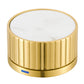Ruvati RVF5232 Athena Two-Handle Widespread Bathroom Faucet with Stone Detail fluted knob in brushed gold finish