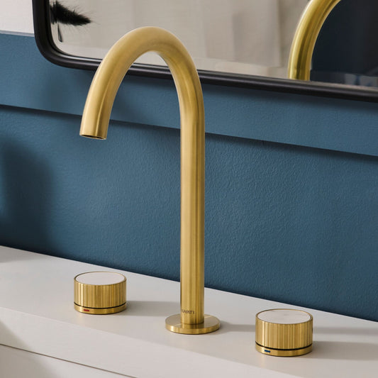 Ruvati RVF5232 Athena Two-Handle Widespread Bathroom Faucet with Stone Detail
