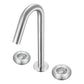 Ruvati Chrono Two-Handle Watch Face Widespread Bathroom Faucet - RVF5234 with watch face-inspired handles.