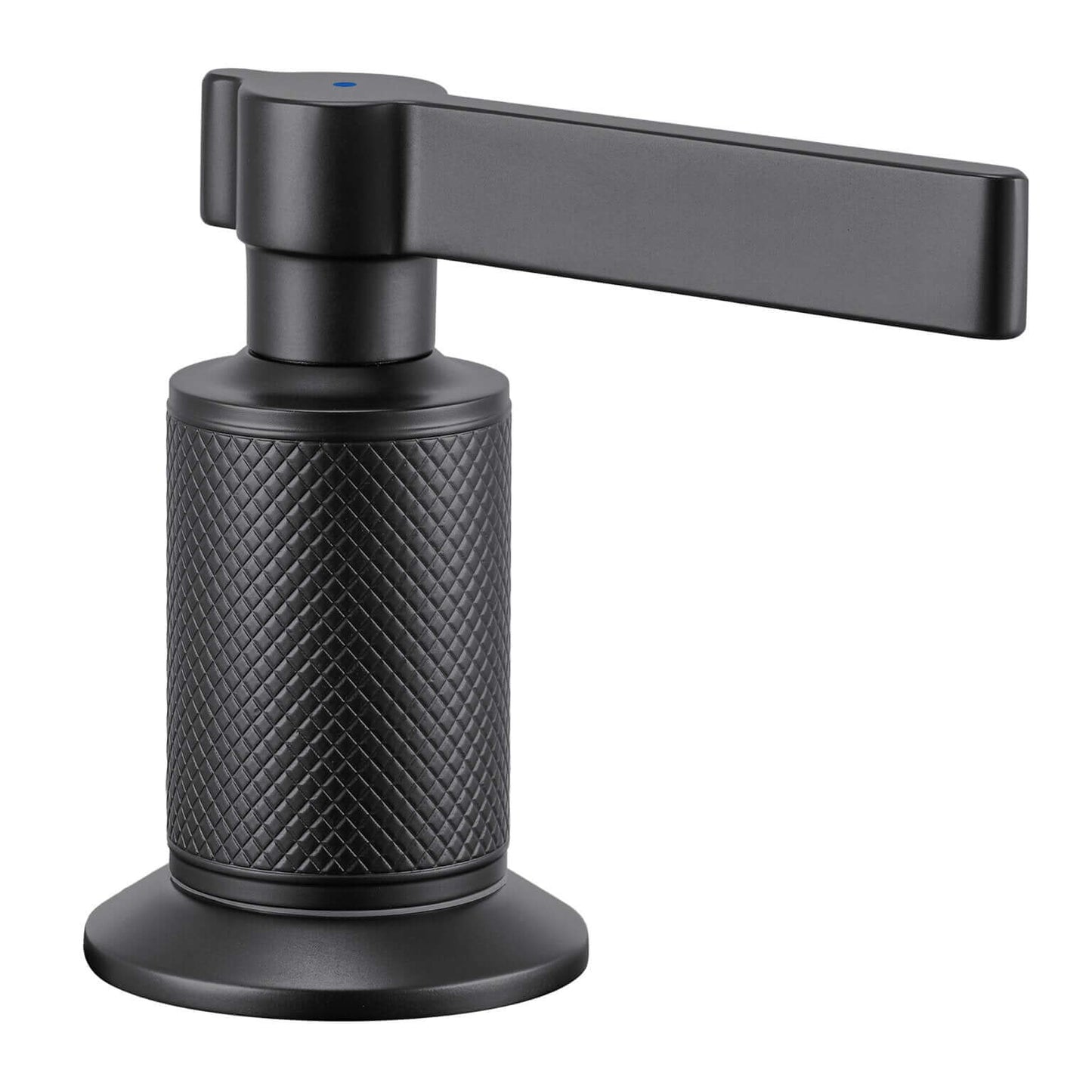 Ruvati RVF5236 Barolo Two-Handle Widespread Bathroom Faucet knurled handle in black finish.