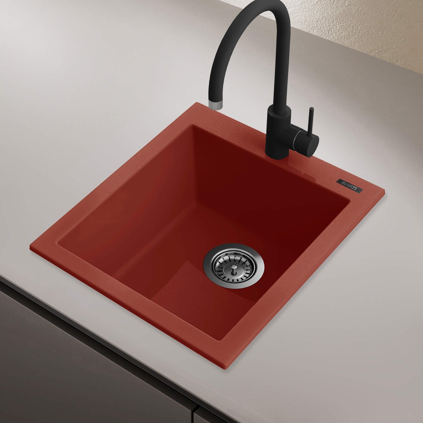 Ruvati epiGranite RVG1016 16" Topmount Single Bowl Wet Bar and Prep Sink