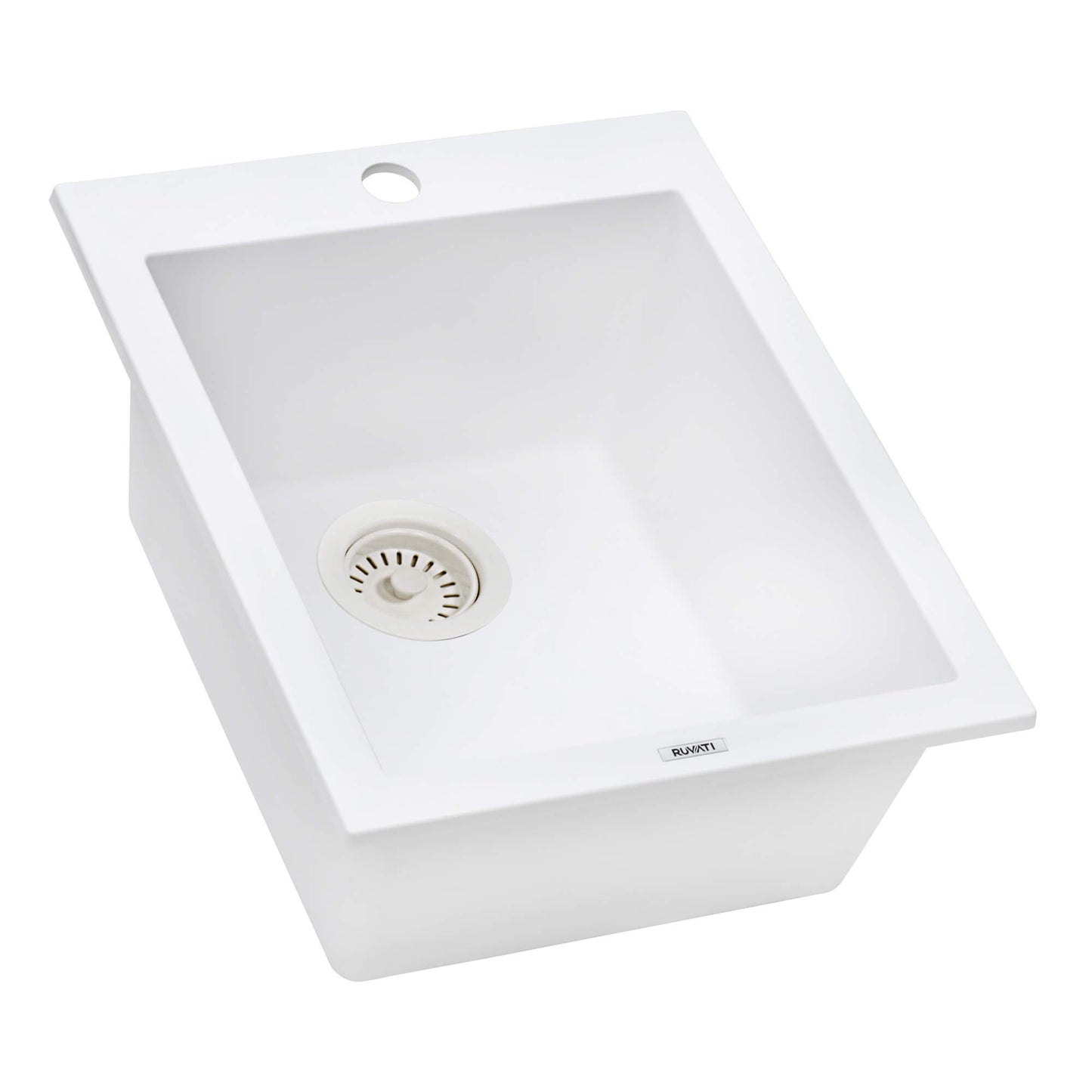 Ruvati epiGranite RVG1016 16" Topmount Single Bowl Wet Bar and Prep Sink
