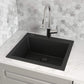 Ruvati epiGranite RVG1022 22" Topmount Single Bowl Wet Bar and Prep Sink