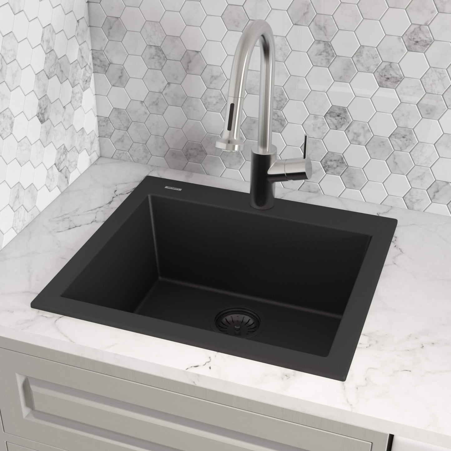 Ruvati epiGranite RVG1022 22" Topmount Single Bowl Wet Bar and Prep Sink
