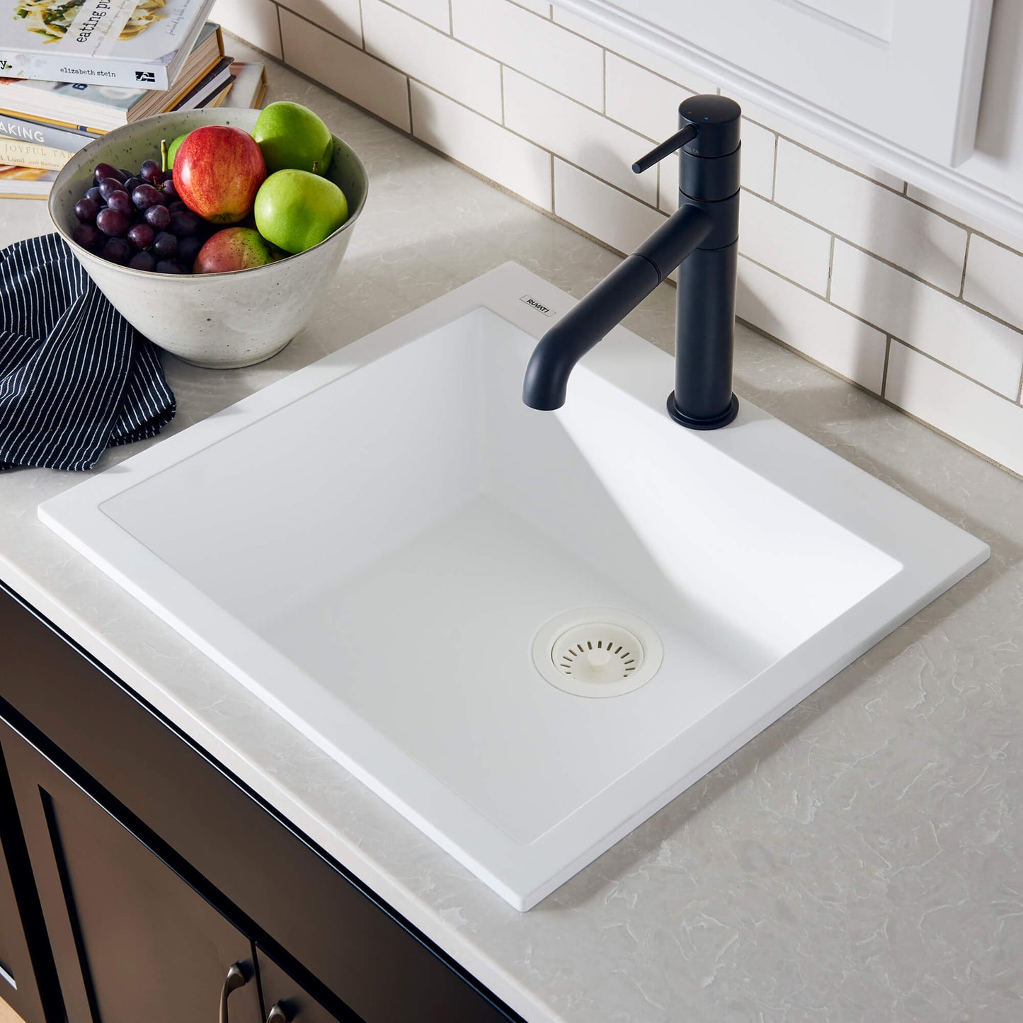 Ruvati epiGranite RVG1022 22" Topmount Single Bowl Wet Bar and Prep Sink