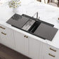 Ruvati 34" epiGranite Dual Bowl Workstation Kitchen Sink - Arctic White - RVG1350WH