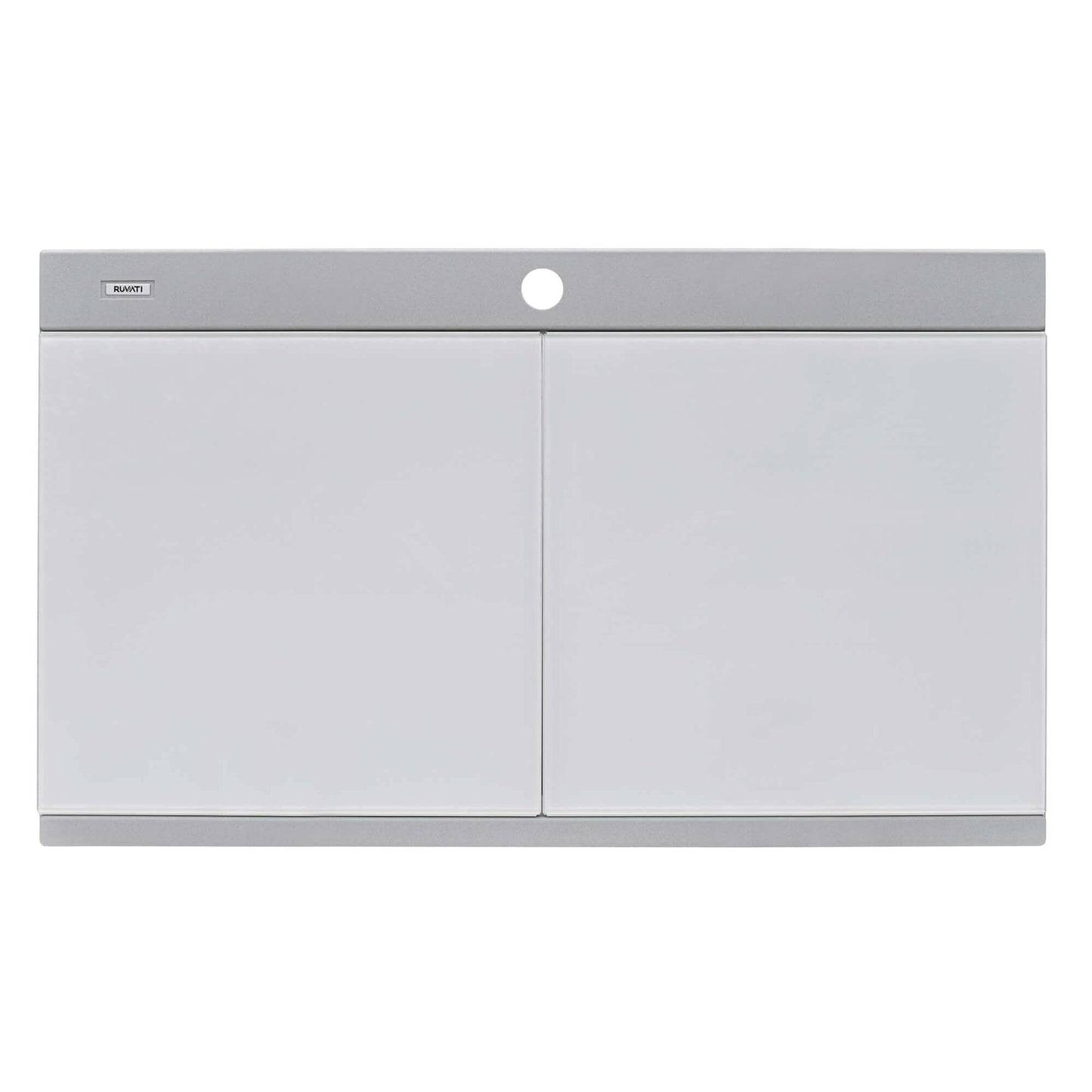 Ruvati 34" epiGranite Dual Bowl Workstation Kitchen Sink - Arctic White - RVG1350WH