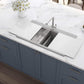Ruvati 34" epiGranite Dual Bowl Workstation Kitchen Sink - Arctic White - RVG1350WH