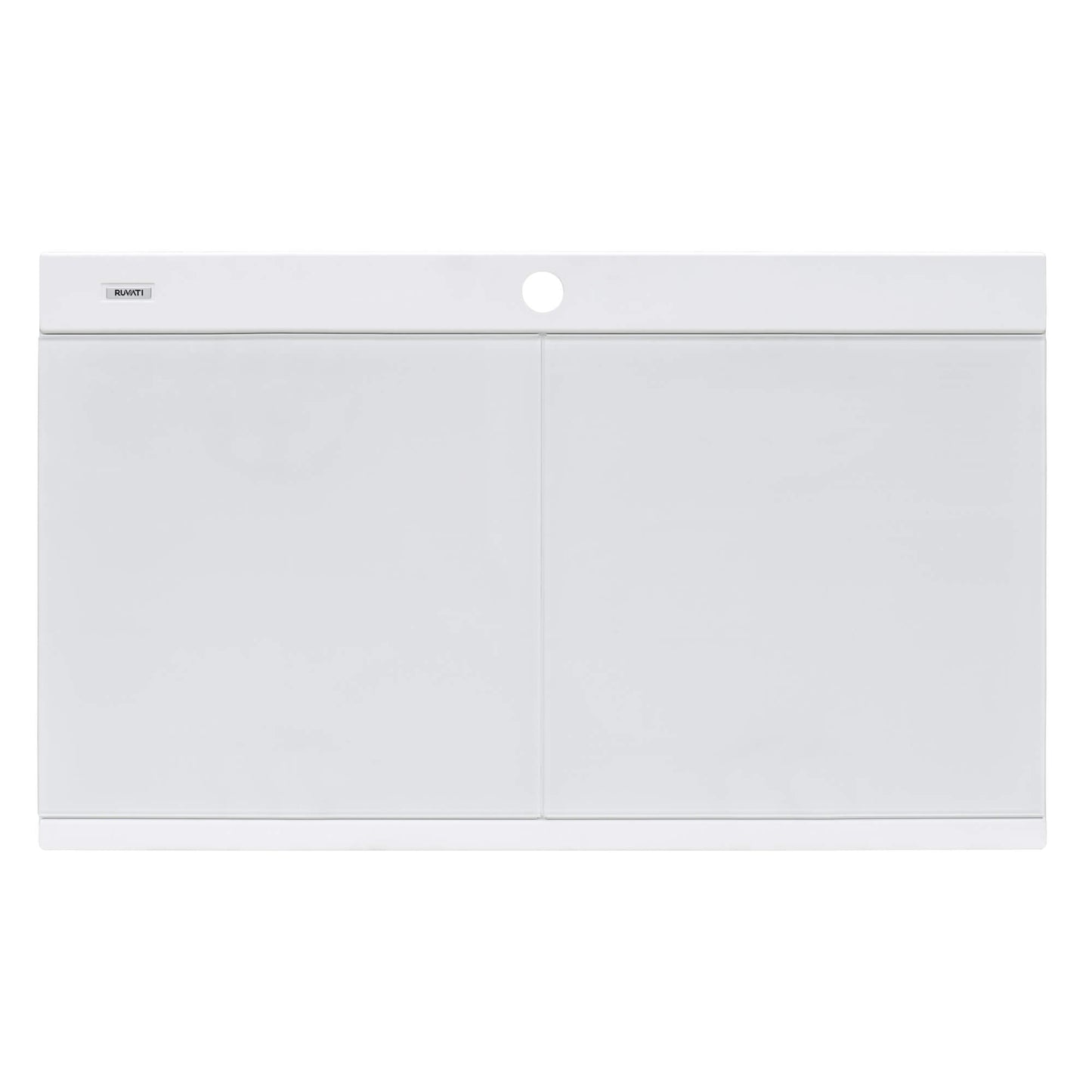 Ruvati 34" epiGranite Dual Bowl Workstation Kitchen Sink - Arctic White - RVG1350WH