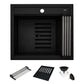 Ruvati epiCube RVG1622 23" Topmount Workstation Wet Bar and Prep Sink with Dual Ledges