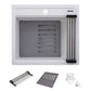 Ruvati epiCube RVG1622 23" Topmount Workstation Wet Bar and Prep Sink with Dual Ledges features a sleek design.