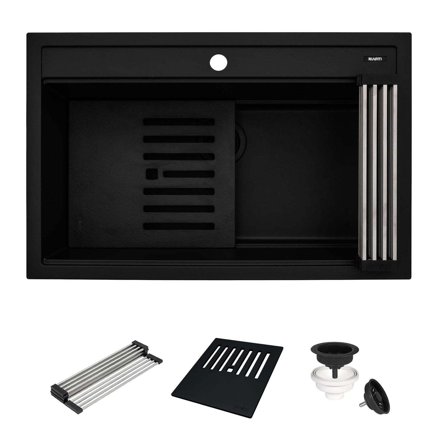 Ruvati epiCube RVG1631 31" Topmount Workstation Kitchen Sink with Dual Ledges