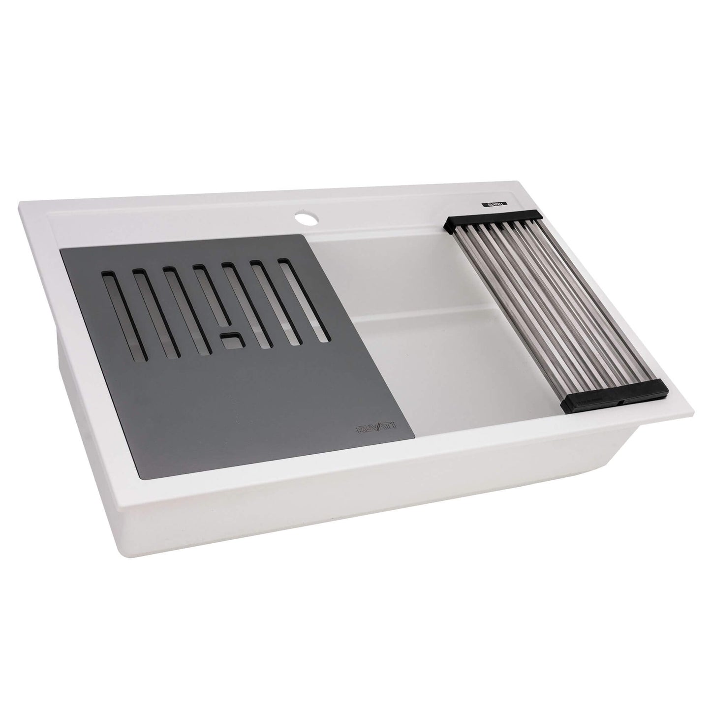 Ruvati epiCube RVG1631 31" Topmount Workstation Kitchen Sink with Dual Ledges