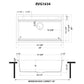 Ruvati epiCube RVG1634 34" Topmount Workstation Kitchen Sink with Dual Ledges