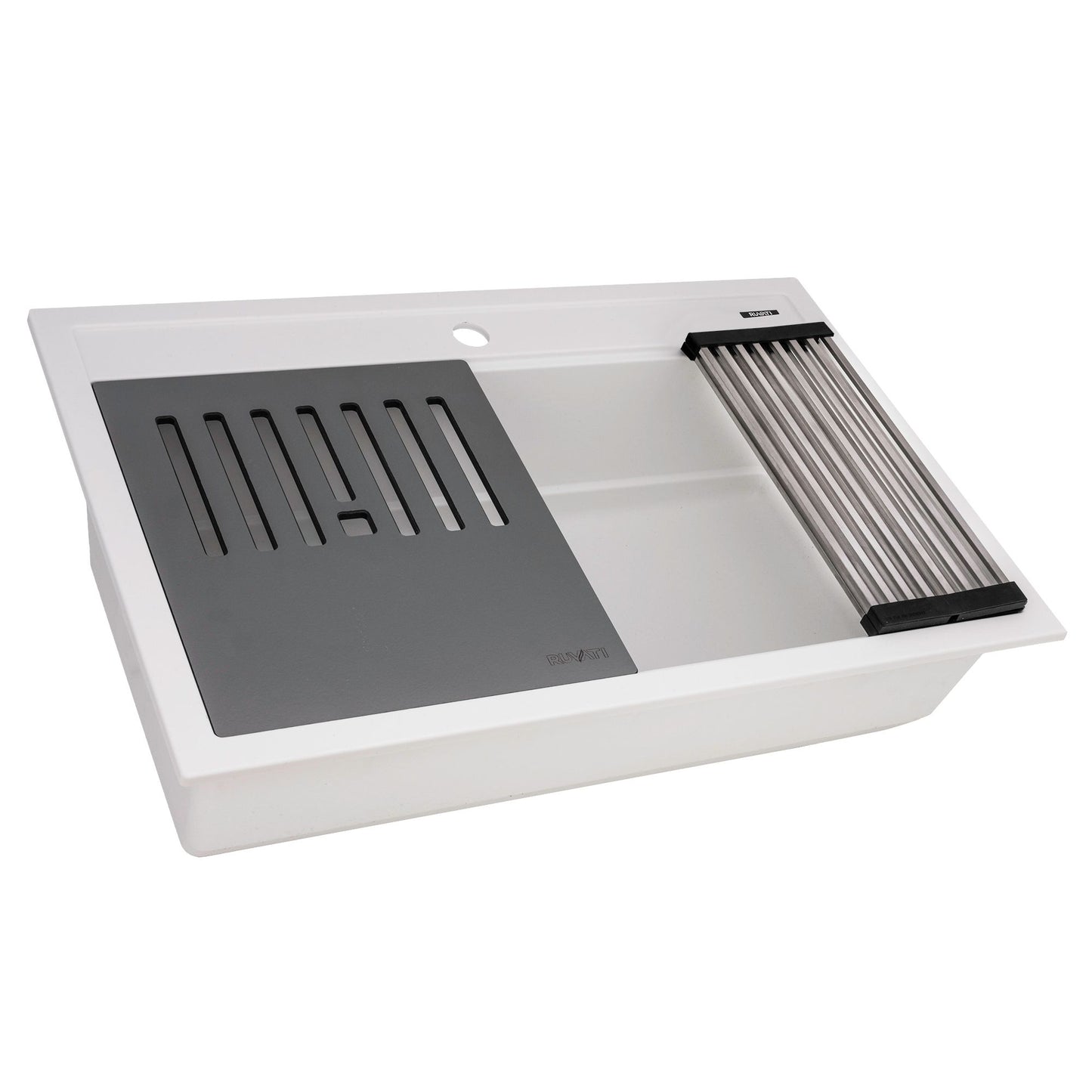 Ruvati epiCube RVG1634 34" Topmount Workstation Kitchen Sink with Dual Ledges