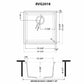 Ruvati RVG2018 17" Square Granite Composite Undermount Bar Prep Sink
