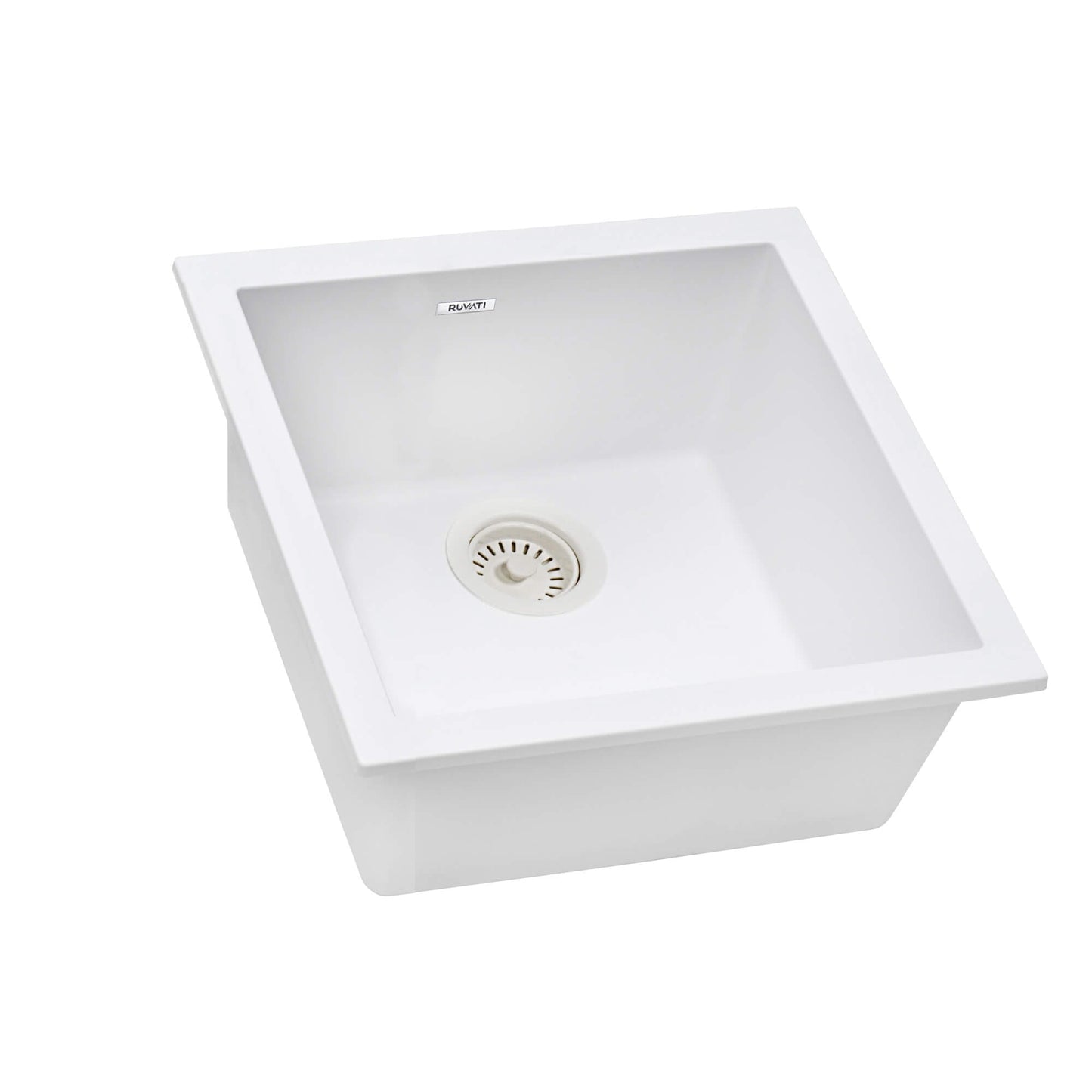 Ruvati RVG2018 17" Square Granite Composite Undermount Bar Prep Sink