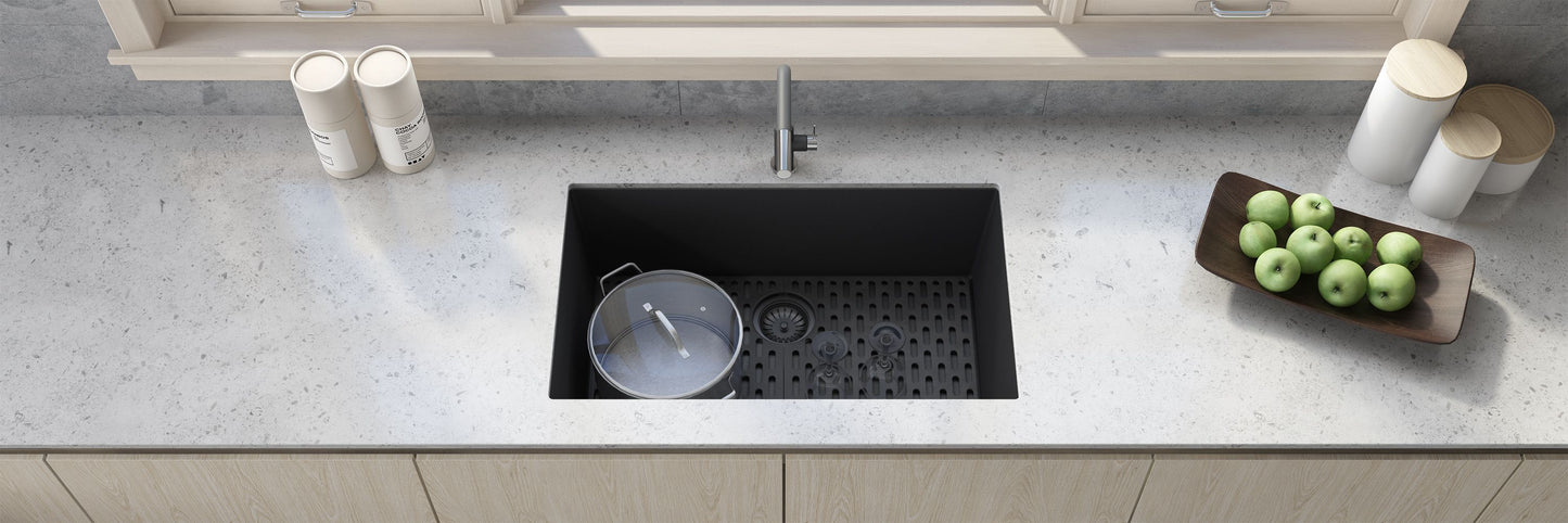 Ruvati RVG2027 27" Granite Composite Undermount Single Bowl Sink