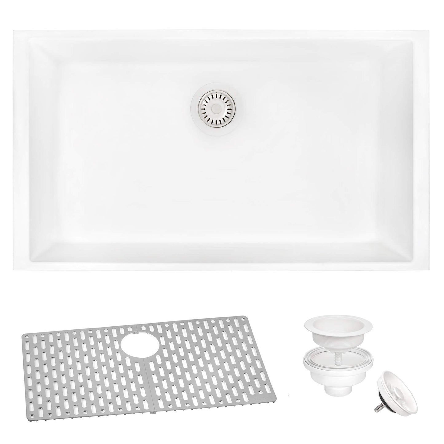 Ruvati RVG2027 27" Granite Composite Undermount Single Bowl Sink