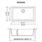 Ruvati RVG2030 30" Granite Composite Undermount Single Bowl Kitchen Sink