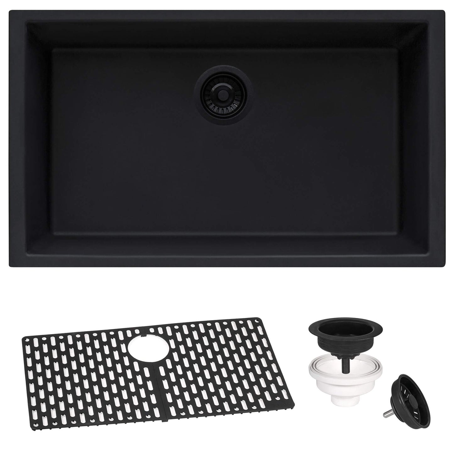 Ruvati RVG2030 30" Granite Composite Undermount Single Bowl Kitchen Sink
