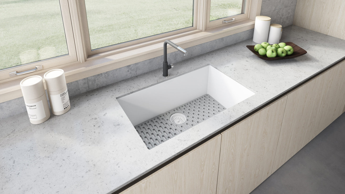 Ruvati RVG2030 30" Granite Composite Undermount Single Bowl Kitchen Sink
