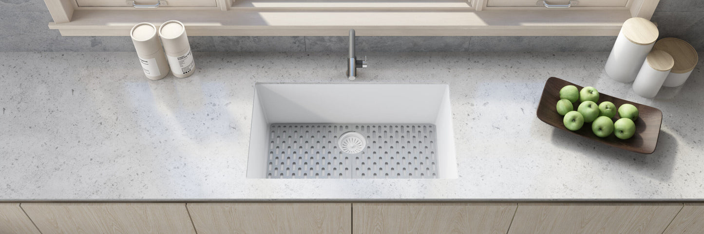 Ruvati RVG2030 30" Granite Composite Undermount Single Bowl Kitchen Sink