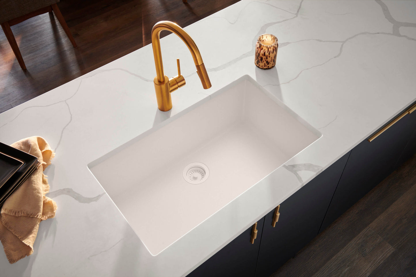 Ruvati RVG2030 30" Granite Composite Undermount Single Bowl Kitchen Sink